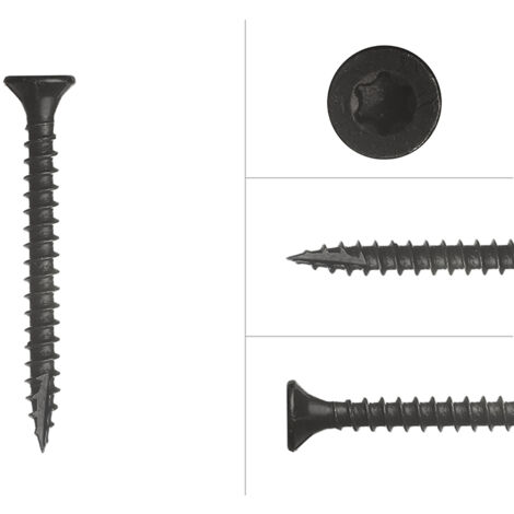 Vis noires galvanisées 4 x 40 mm Torx 20 avec pointe anti-fendage