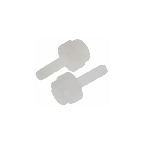 Vis nylon à tête moletée Rond moleté, M3/10mm, Nylon Brut ( Prix pour Sachet de 100 )