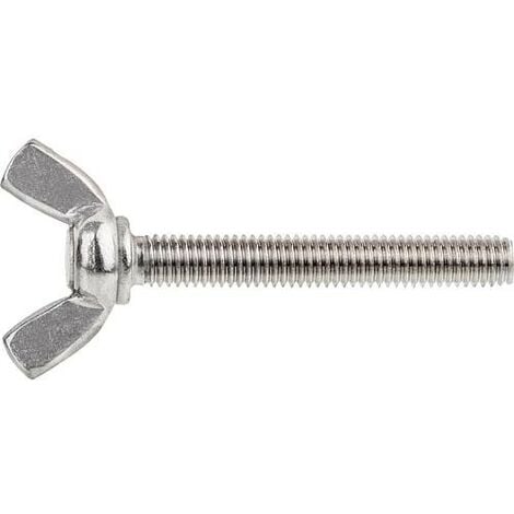 Vis papillon, inox A2, entièrement filetée