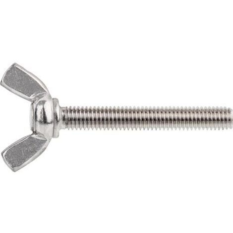 Vis papillon, inox A2, entièrement filetée