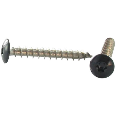 Vis Penture 6X50 TORX T30 Inox A2 Laqué noir RAL9005 noir foncé