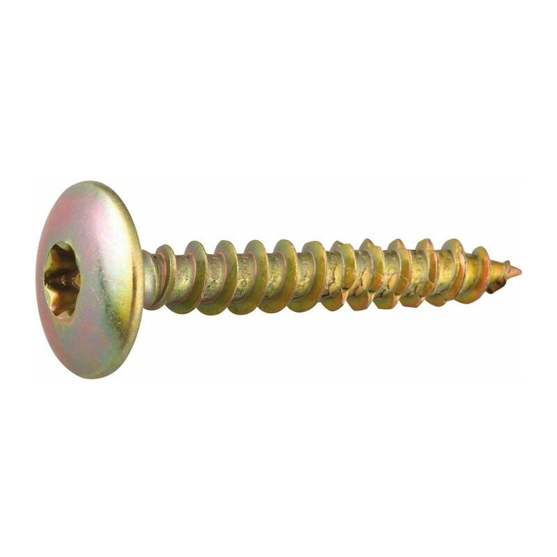 Vis penture - Viswood - Tête cylindrique bombée - TX - Acier zingué - 7 x 40 mm - Boîte de 100