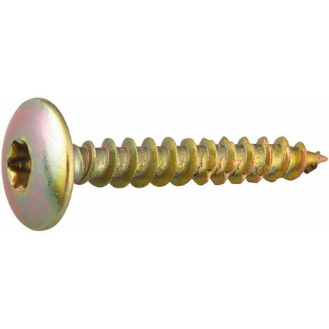 Vis penture tête cylindrique bombé T25 zingué jaune - Viswood