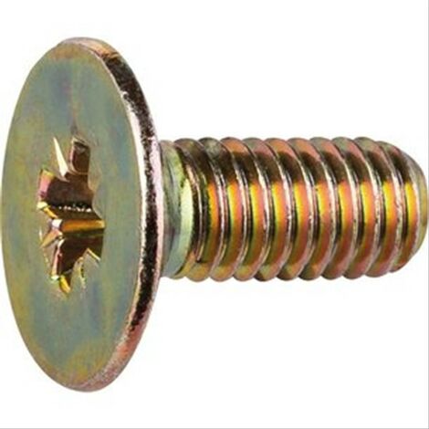 Vis penture tête fraisée acier zingué jaune 6x15mm