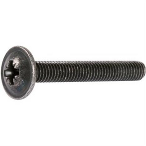 Vis penture tête ronde acier noir 6x39mm
