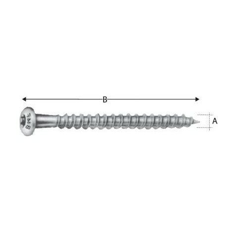 Vis per connettori Inox A4 CSAS 4,9x40mm - Confezione da 250