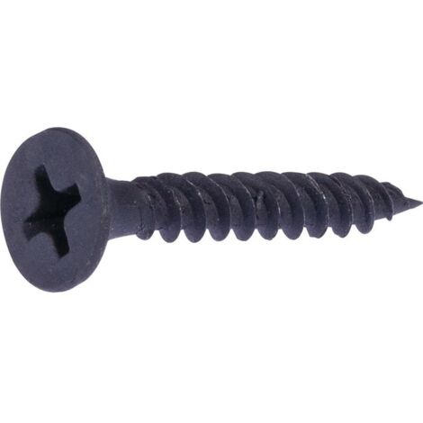 Vis plaque de plâtre - Fixpro - Tête trompette - PH - Acier phosphaté noir - 3,9 x 25 mm - Boîte de 500