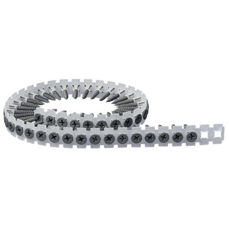 Vis plaque de plâtre sur bande empreinte Phillips pas fin acier phosphaté noir 3.5x35mm 1000 pi en 20 bandes de 50vis - STAFA TRADING