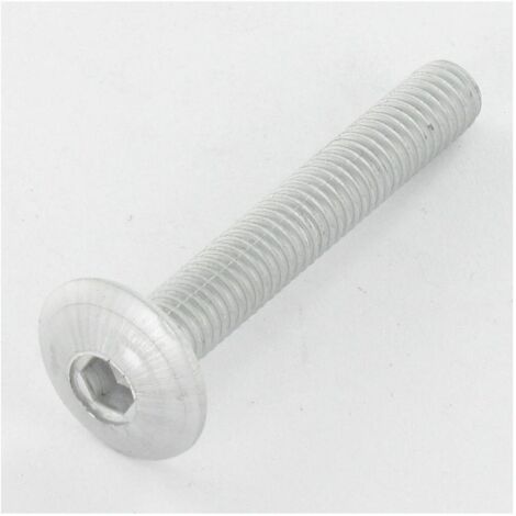 Vis Poelier M6X35 Filetée sur 9 Clé de 4 HC4 Acier zingué-10 pièces
