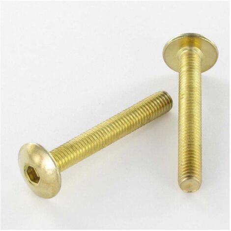 Vis Poelier M6X80 Clé de 4 HC4 Acier laitonne-1 pièce