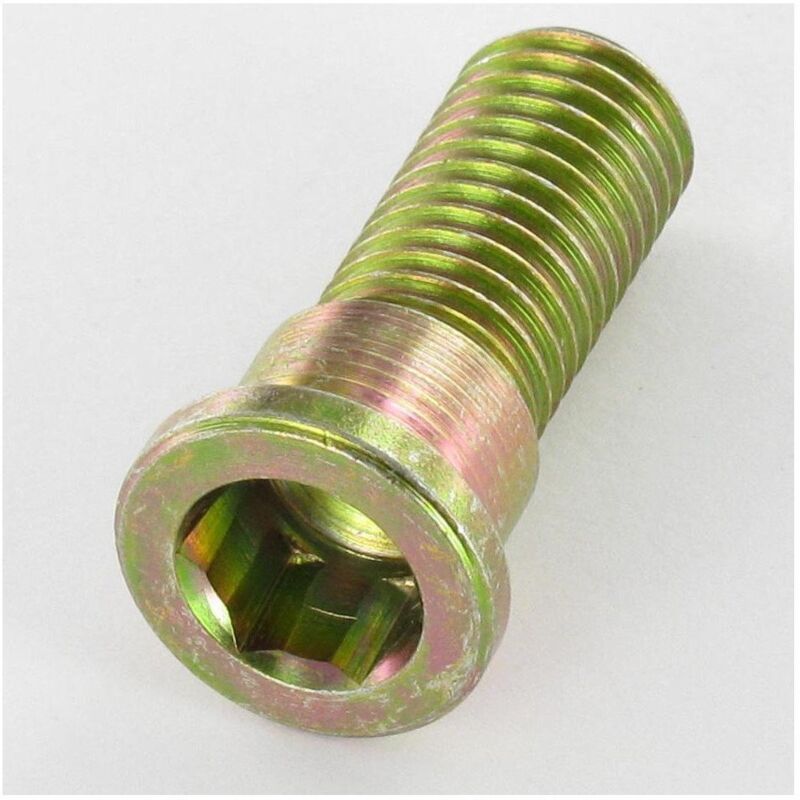 Vis epaulee Tête plate Clé de 10 HC10 18X37 M12X25 Classe 8.8 Bichromaté-100 pièces