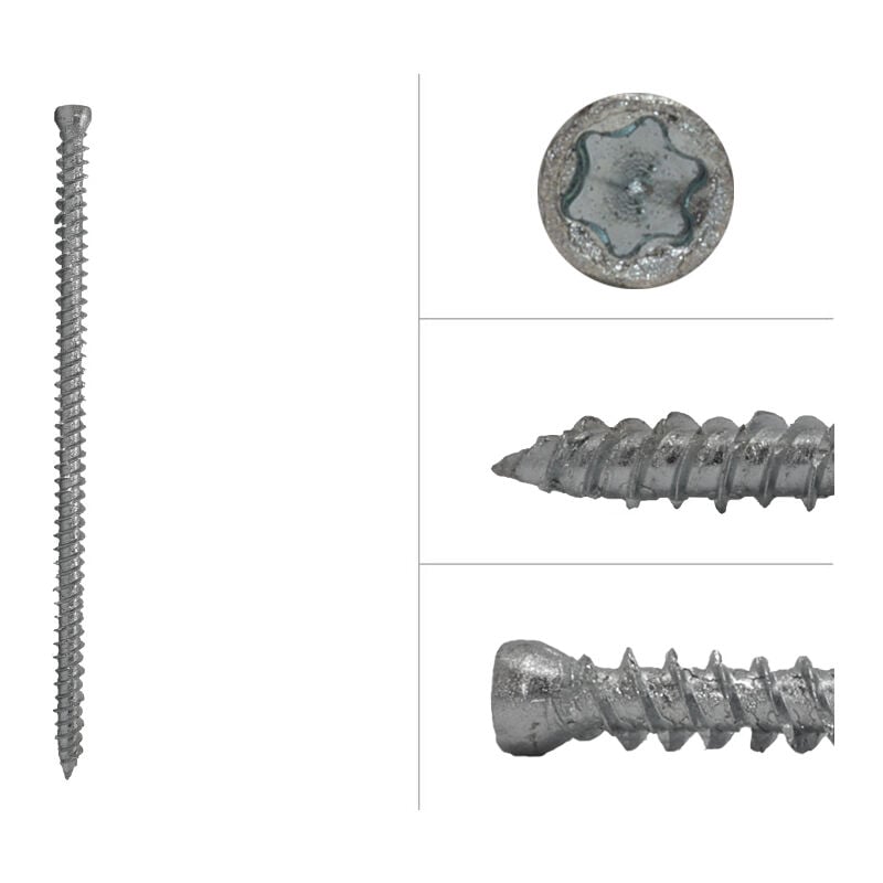 Wovar - Vis pour châssis tête cylindrique galvanisée 7.5 x 152 mm - 100