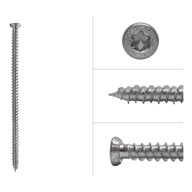 Vis pour châssis tête plate galvanisée 7.5 x 152 mm - 100 pièces