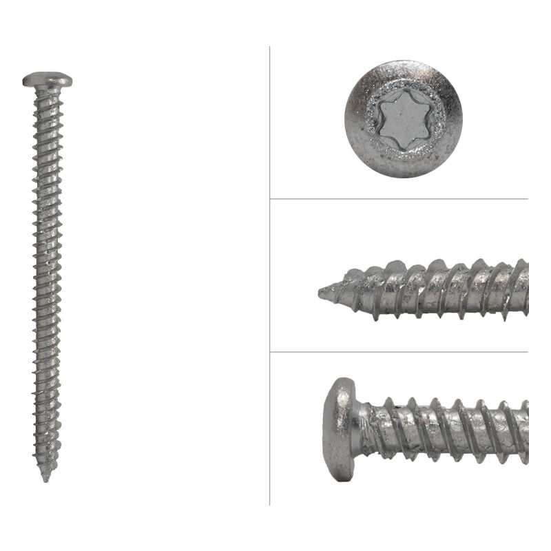 Wovar - Vis pour châssis tête sphérique galvanisée 7.5 x 100 mm - 100