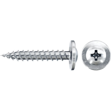 Vis pour connexion de profilés fischer 4,2x13 Tête ronde, zingué blanc, filetage total PH 1000 pièces