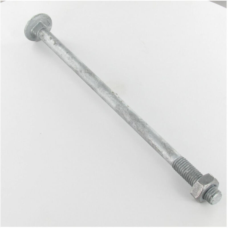 Boulon (vendu avec Ecrou) trcc japy tête ronde collet carré M12X180 Filetage partiel Forte tenue à la corrosion-25 pièces