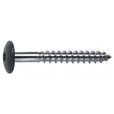 Vis Pour Fixation de Panneaux VIROC 4,8x38 Inox A2 - Boite de 250 - Couleur Noir