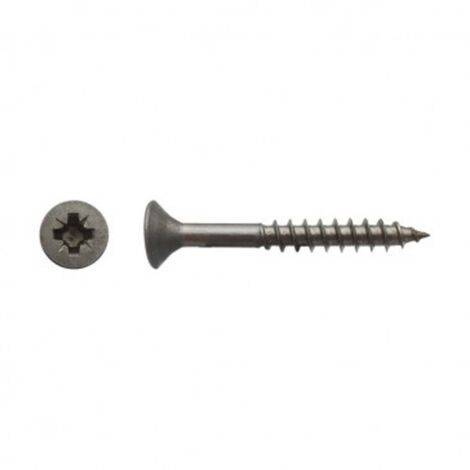 Vis pour panneaux agglomérés tête fraisée Pozidriv® filetage partiel Inox A2 - 5 x 60 mm - BIVI
