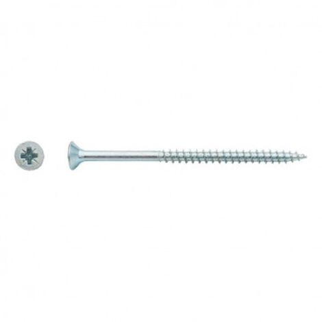 Vis pour panneaux agglomérés tête fraisée Pozidriv® filetage partiel Zingué - 5 x 120 mm- Vendu par 100