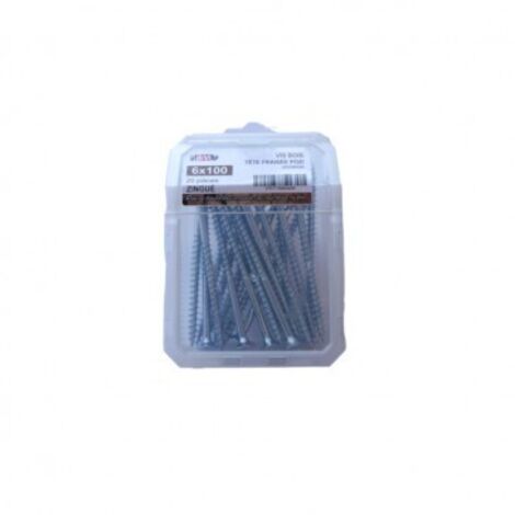 Vis pour panneaux agglomérés tête fraisée Pozidriv® filetage partiel Zingué Coque de 50 pièces - 6 x 80 mm - BIVI