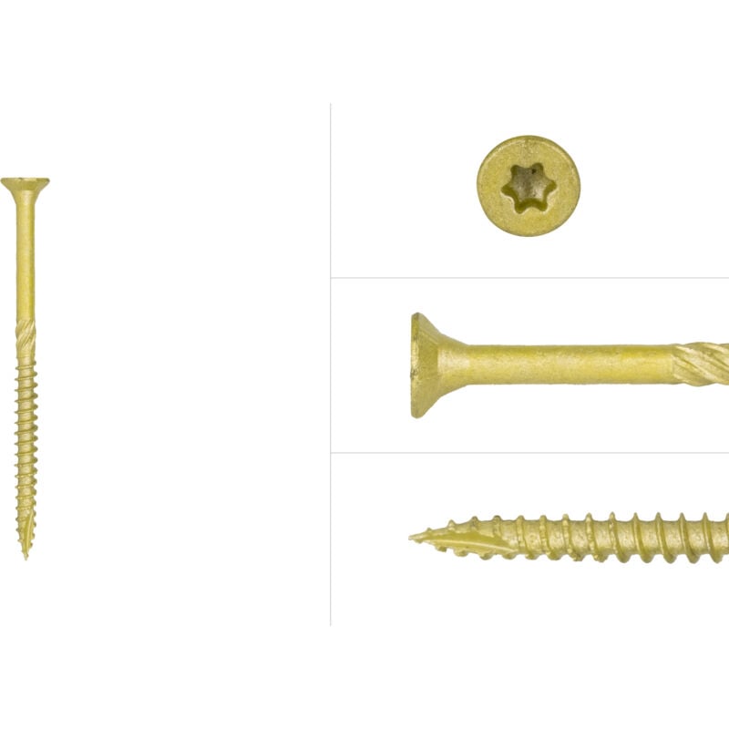 Vis pour panneaux d'aggloméré ar 6 x 100 mm Filetage partiel Torx