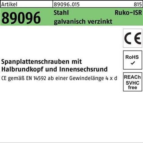 Vis pour panneaux d'aggloméré R 89096 HAKO ISR 4 x 20 -T20 Acier zingué galv. 200p. FS
