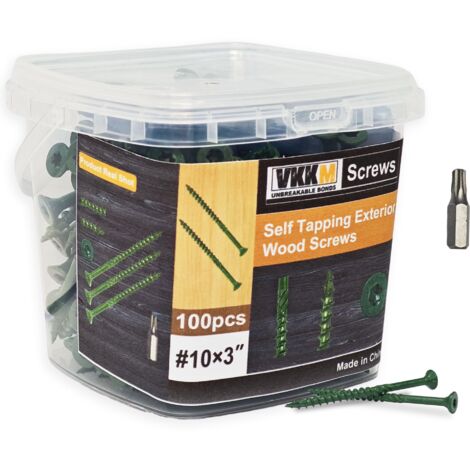 Vis pour Patio Vert à Rainure, 100PCS 103" - Fixation Solide de Bois, Terrasse/Clôture, Revêtement Protecteur, Pour Professionnels & Bricoleurs