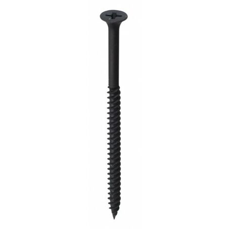VIS POUR PLAQUE DE PLATRE TÊTE TROMPETTE EMPREINTE PHILLIPS EN ACIER PHOSPHATE NOIR TAILLE 3,5x45 DE 100 PIECES - NORAIL