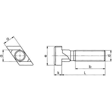 Vis pour rainures en T M12x14x125mm AMF
