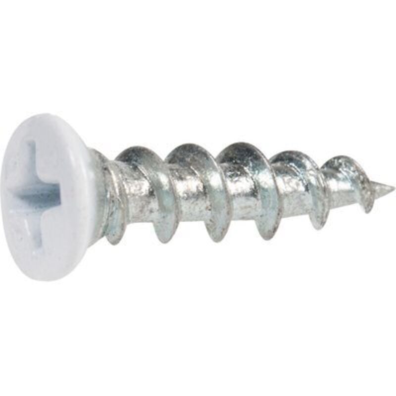 Vis menuiserie PVC - Scell-it - Tête laquée blanche - Acier zingué - 4,2 x 16 mm - Boîte de 1000