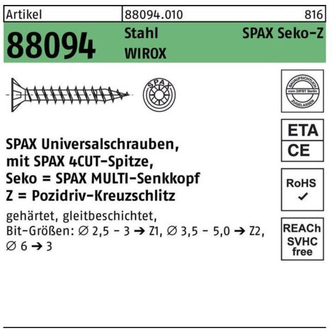 Vis R 88094 Senkkopf m.Spitze/Kreuzschl.-PZ