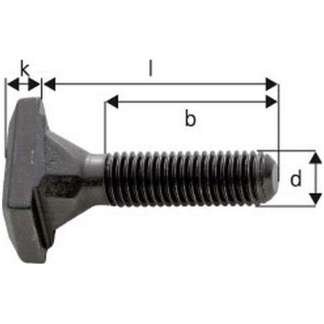 Vis rhombus pour rainures en T, Larg. : de rainure : 22 mm, Ø de filetage x Long. d x l M20 x 125 mm, Larg. : a 21,7 mm, Long. filetage b : 85 mm