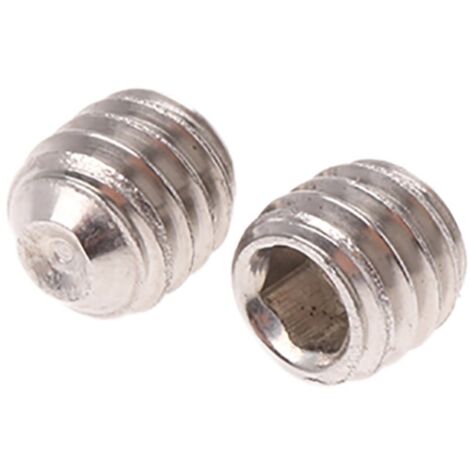 Vis sans tête, M4 x 4mm, tête Jeu de douilles hexagonales, en Acier Inoxydable Vis sans tête A4 316 ( Prix pour Sachet de 50 )