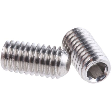 Vis sans tête, M5 x 10mm, tête Jeu de douilles hexagonales, en Acier Inoxydable Vis sans tête A4 316 ( Prix pour Sachet de 50 )