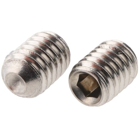 Vis sans tête, M6 x 8mm, tête Jeu de douilles hexagonales, en Acier Inoxydable Vis sans tête A2 304 ( Prix pour Sachet de 25 )