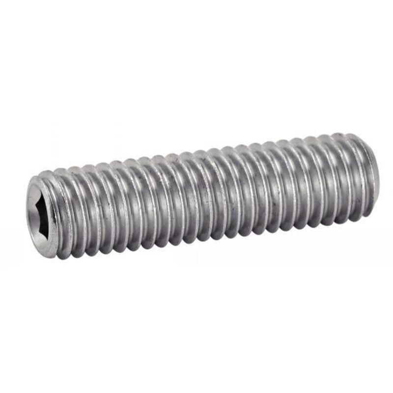 Vis sin cabeza de seis caras huecas con extremo plano - Inox A2 4x8 mm - Caja de 100