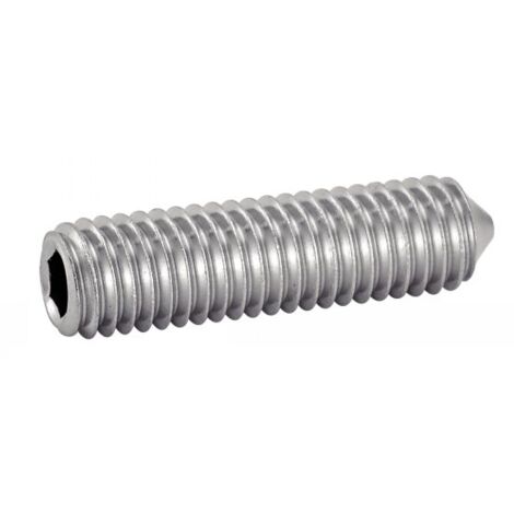 Vis sans tête six pans creux bout pointeau - Edelstahl A4 4x8 mm - Packung mit 100