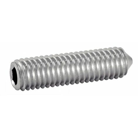 Vis sans tête six pans creux bout pointeau - Inox A4 4x8 mm - Boîte de 100