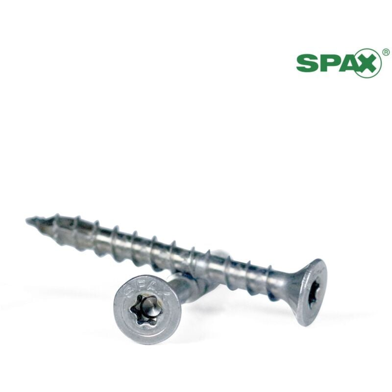 Paquet de 250 vis Spax tête plate Torx zinguées 5,0x60