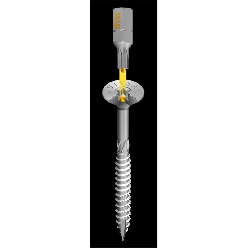 Vis spéciale bois Vissal Bois zinguée tête fraisée tx 4,0 x 40 mm (boite de 500 vis TX20)