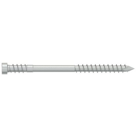 Vis terrasse bois durs- Tête cylindrique - Double filetage - Inox A4 - Torx 5.5x70mm - T25 - Boite de 150