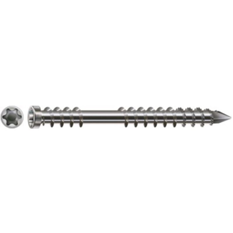 Vis terrasse Tête cylindrique tc torx T25 5X70 Inox A2-30 pièces - Spax