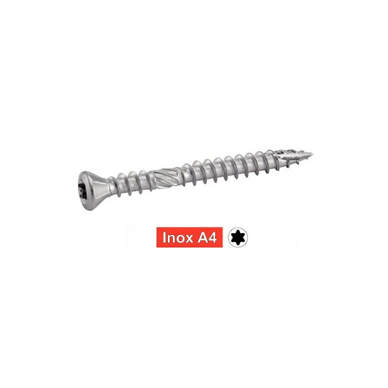 Acton - Vis terrasse inox A4 double filets 5 x 60 - Boîte de 200