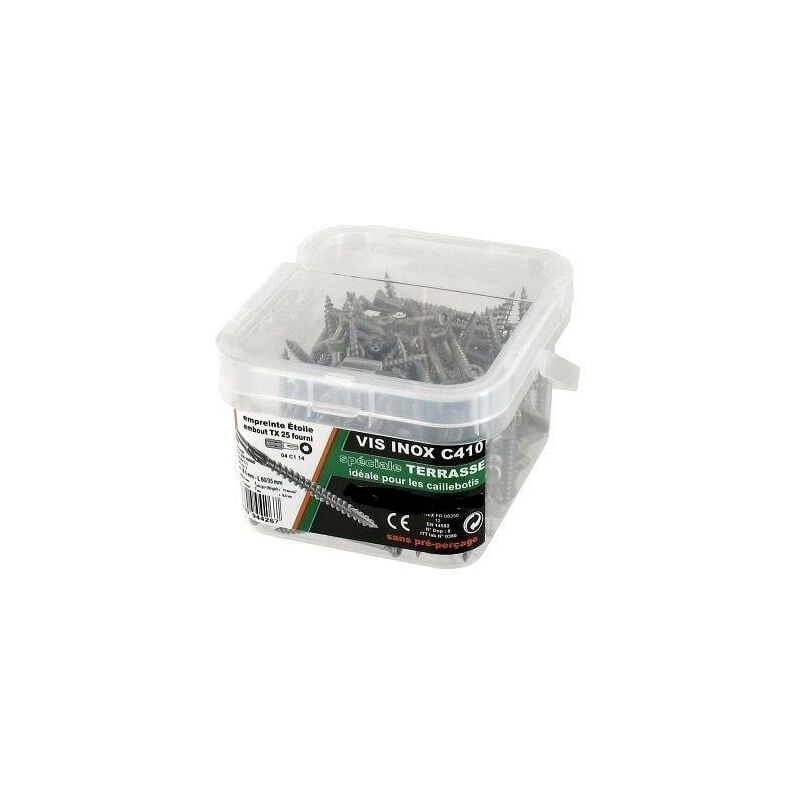 Vis terrasse inox C410 5x60mm - 200 pièces Vynex