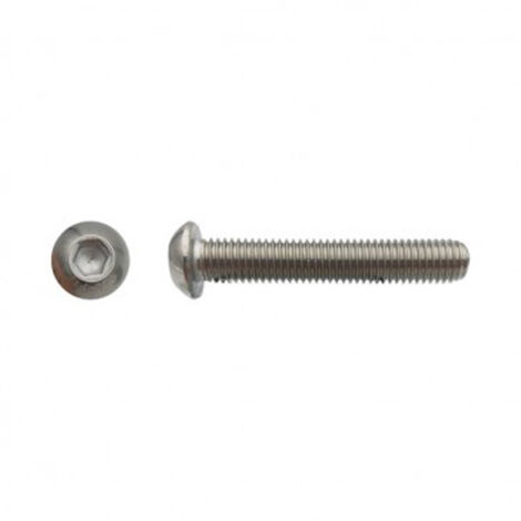 Vis tête bombée six pans creux (BHC) Inox A2 - 4 x 40 mm- Vendu par 200