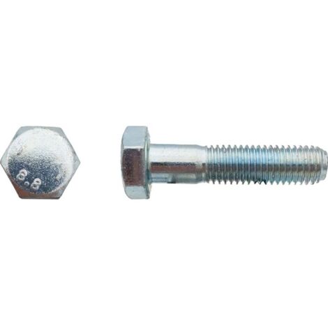 Vis tête hexagonale filetage partiel ISO 4014 classe 8,8 - 18 x 120 mm zingué CR3 200HBS ou bichromaté - BIVI