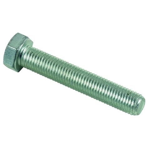 Vis tête hexagonale totalement filetée classe 8,8 Zingué - 14 x 80 mm- Vendu par 50