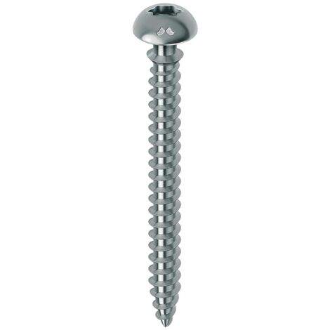Vis tête large pour menuiserie PVC et aluminium acier chromiting zingué ent filetées Framex Clip, Ø 6 mm, L 70 mm, 100 pi - MUSTAD