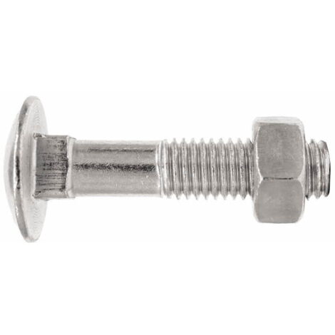 20 Tornillos M6x20 Con Tuercas De Brida - Galvanizados, Acero Al Carbono Para Bricolaje