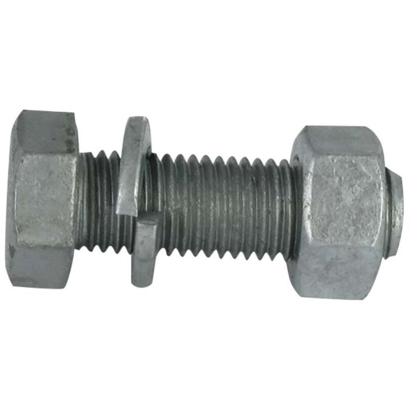 Boulon (vendu avec Ecrou) Tête hexagonale th 5/8X 2'1/4 unc GR5+GROW+RD. Forte tenue à la corrosion Acier galvanisé-25 pièces